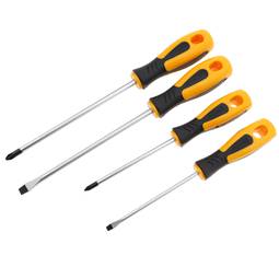 Lot de 4 tournevis CrV plat 4.0mm 6.5mm Phillips PH1 PH2