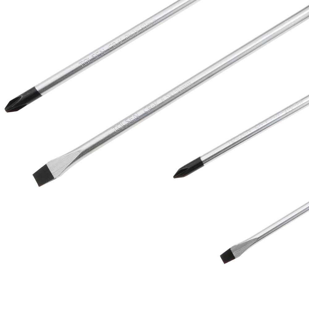 Joc 4 de tornavisos CrV plans 4.0mm 6.5mm Phillips PH1 PH2