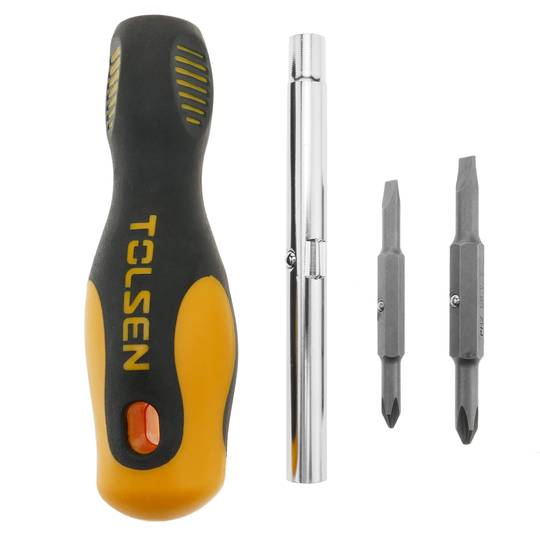 Zestaw 4 płaskich wkrętaków CrV 5 mm 6 mm Phillips PH1 PH2