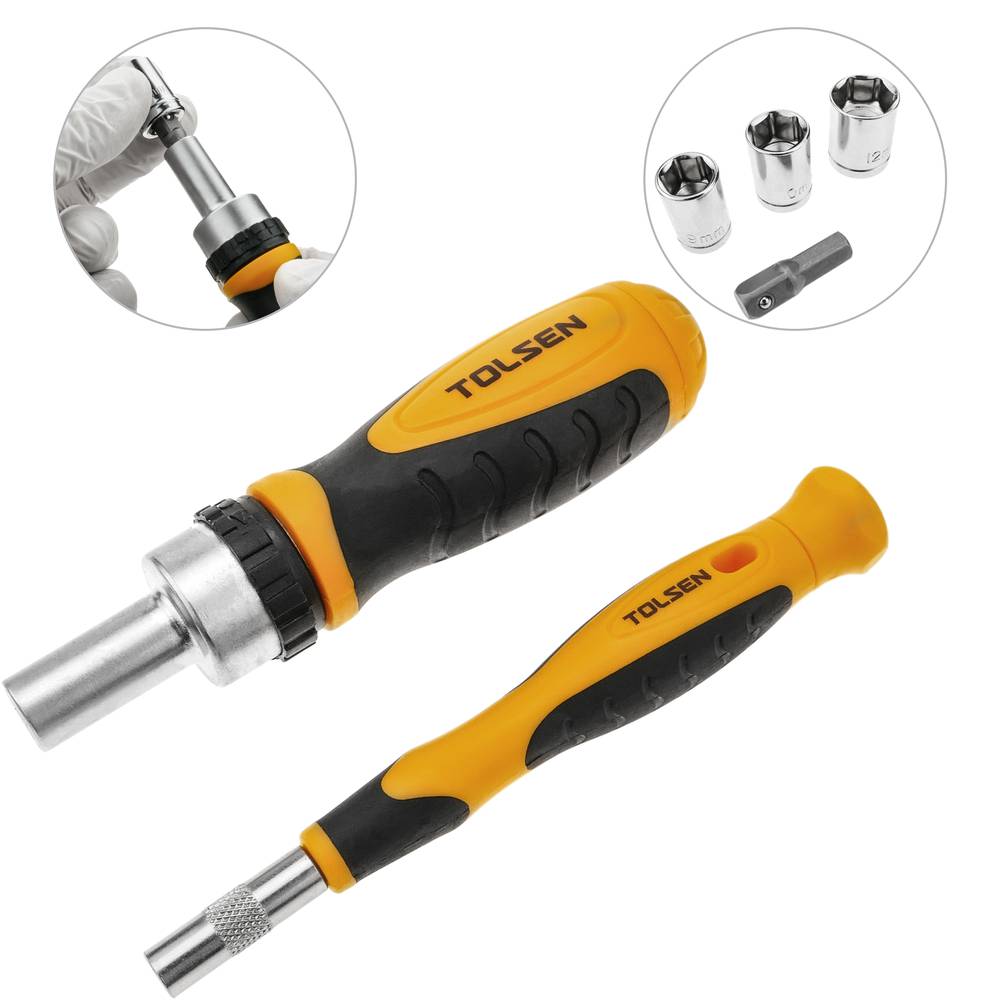 Set di 28 cacciaviti e 9 chiavi a tubo intercambiabili con cricchetto e accessori