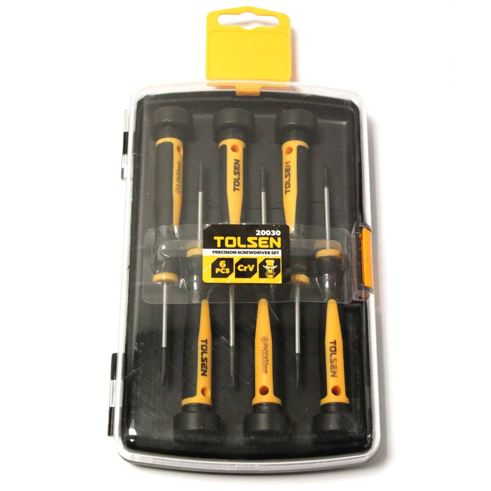 Set of 6 screwdriver CrV 50mm slotted 2.0mm 2.5mm 3.0mm Phillips PH000 PH00 PH0