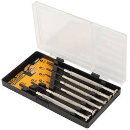 Jogo 6 chave de fenda CrV planos 1.4mm 2.0mm 2.4mm 3.0mm Phillips PH0 PH1