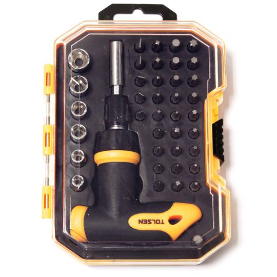 Conjunto de 32 chaves de fenda e 6 teclas com tube catraca