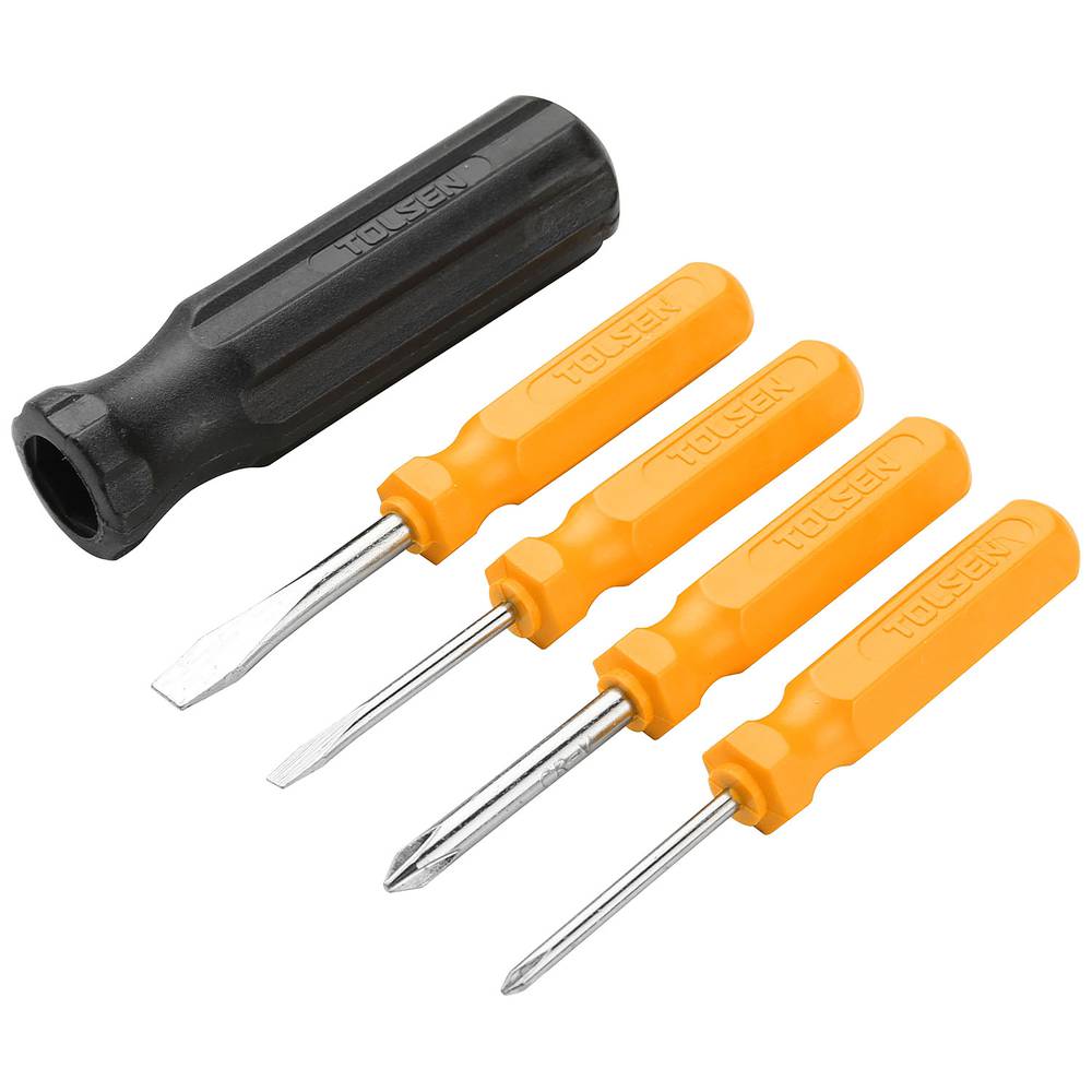 Set 4 platte schroevendraaiers 3 mm 5 mm Phillips PH0 PH1