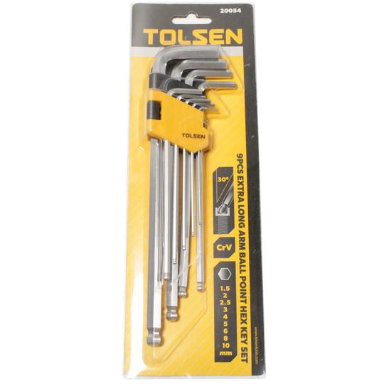 Chiavi a brugola con palla CrV Set di 9 unità extra lungo