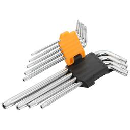 Clau hexagonal compatible Torx CrV Joc de 9 unitats