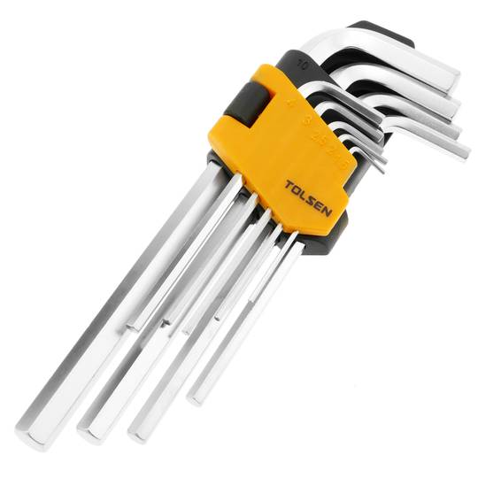 Chiavi a brugola CrV Set di 9 unità extra lungo