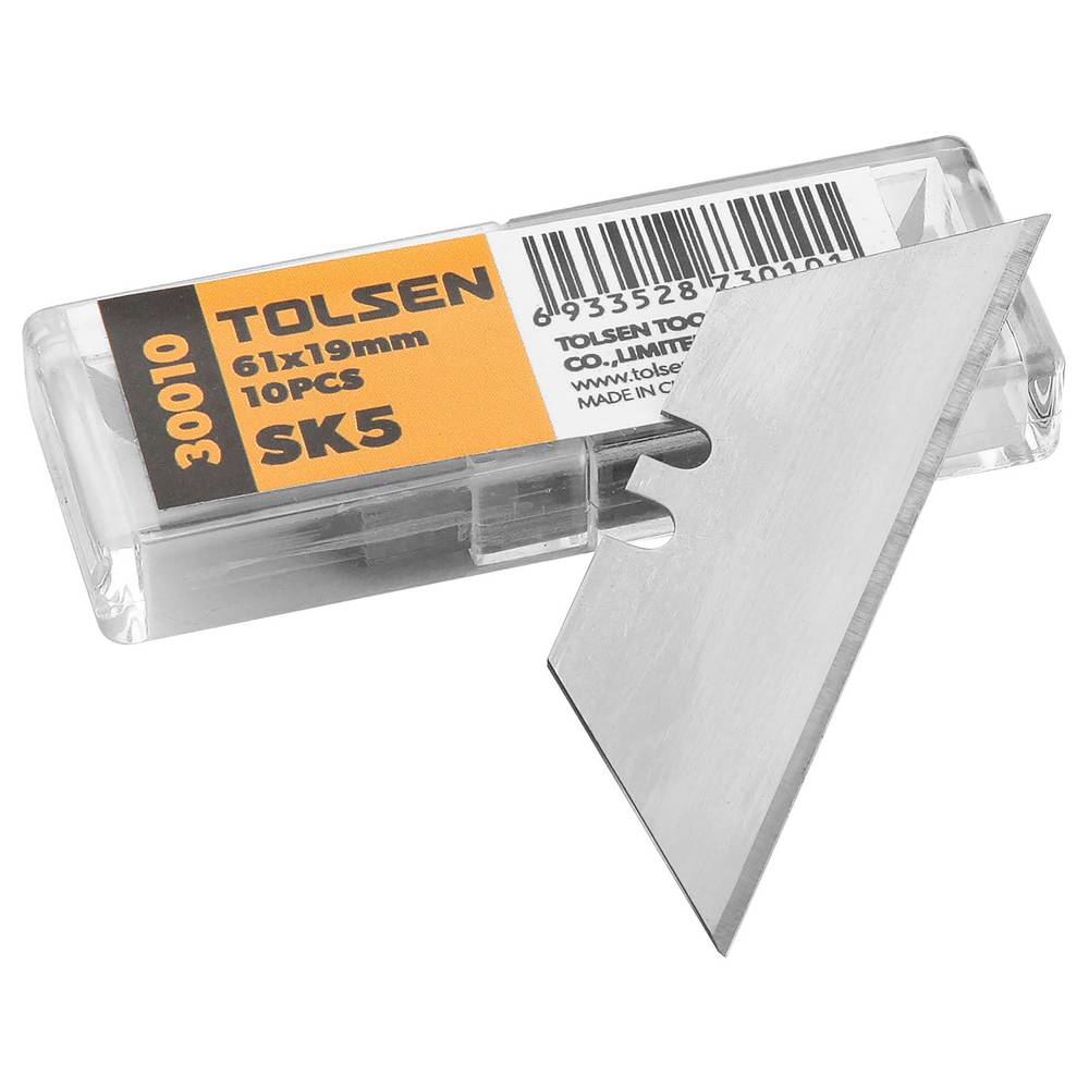 Mes voor snijder SK5 61x19mm vervanging van 10 eenheden Tolsen-gereedschap