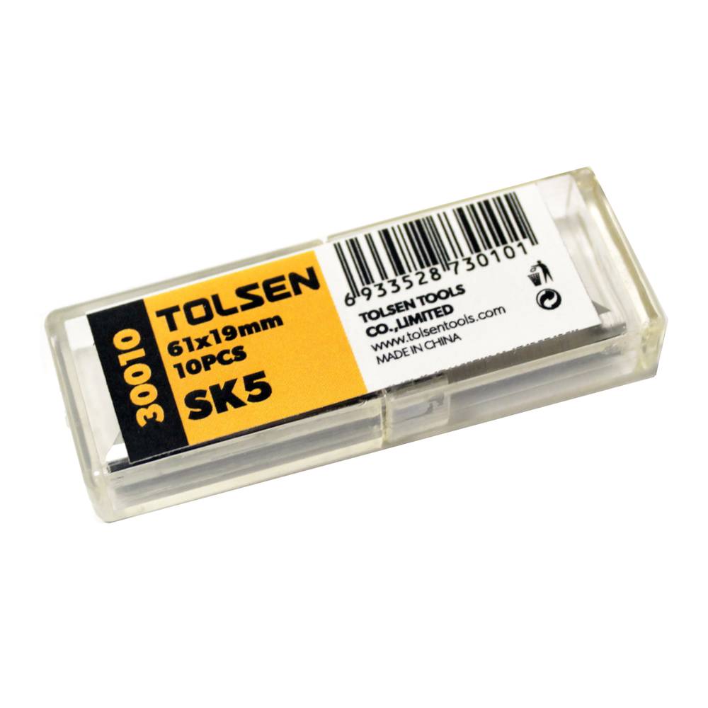 Mes voor snijder SK5 61x19mm vervanging van 10 eenheden Tolsen-gereedschap