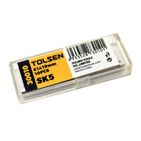 Mes voor snijder SK5 61x19mm vervanging van 10 eenheden Tolsen-gereedschap