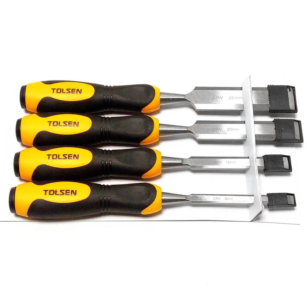 Kit 4 ciseaux à bois 12mm 20mm 24mm outils de 8mm Tolsen