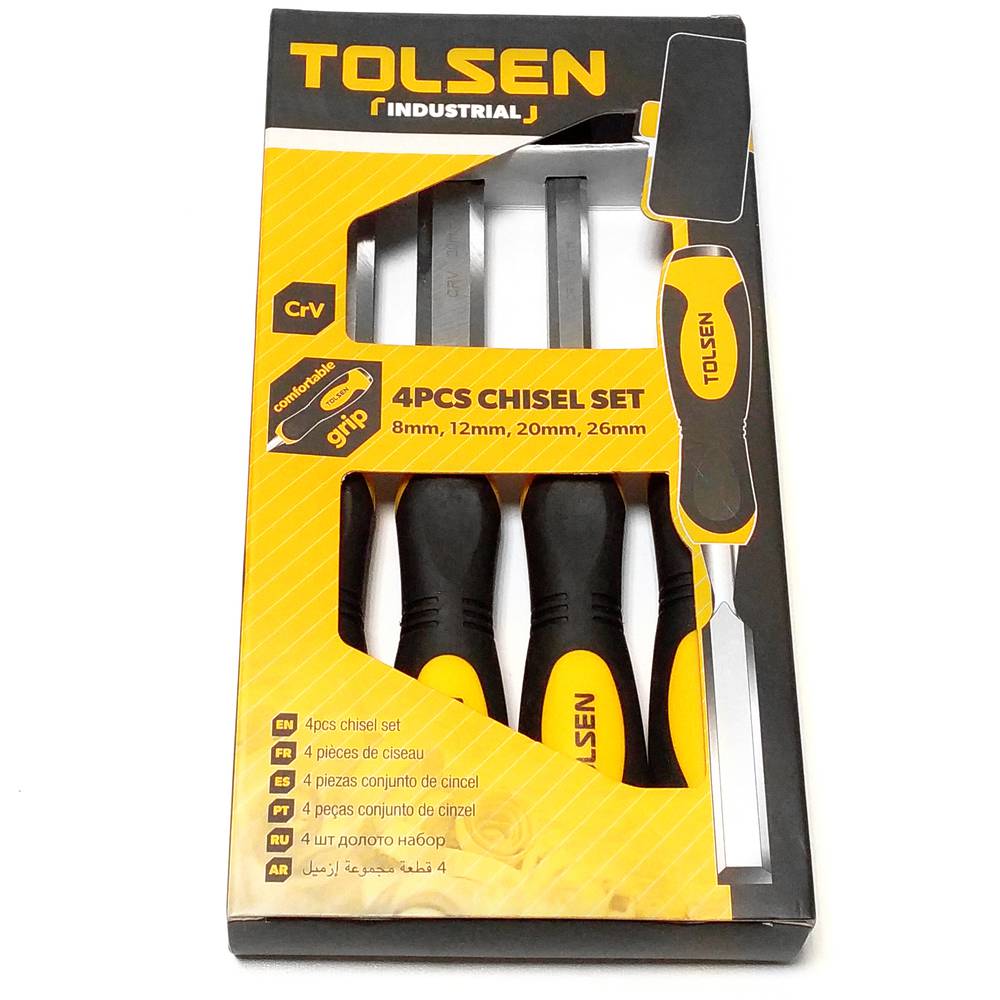 Kit 4 ciseaux à bois 12mm 20mm 24mm outils de 8mm Tolsen