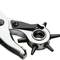Revolving hole punch plier tool 6 point