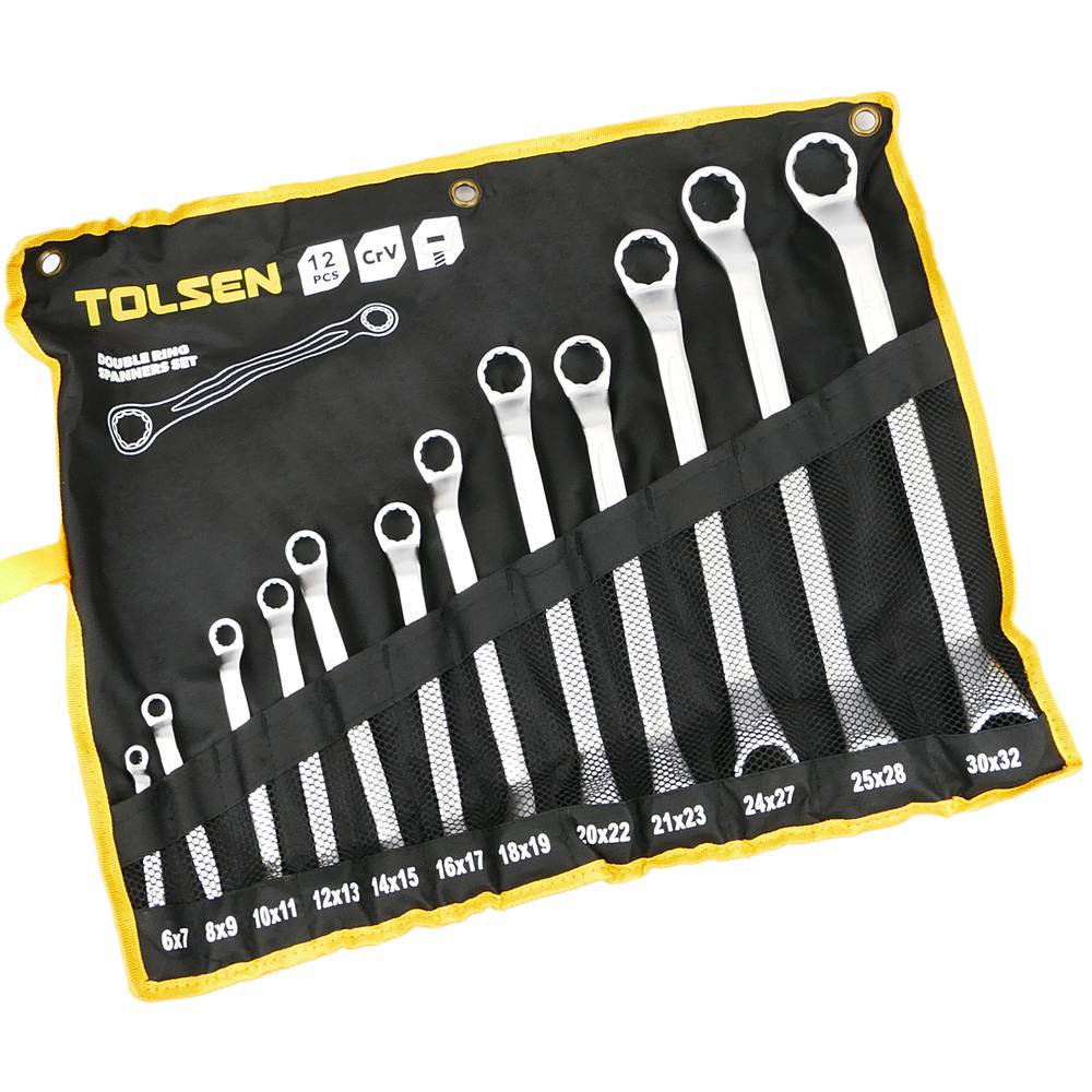 Estoig de 12 clau fixa combinada CRV de doble boca tancada