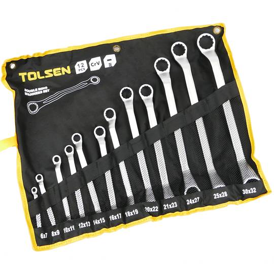 Estoig de 12 clau fixa combinada CRV de doble boca tancada