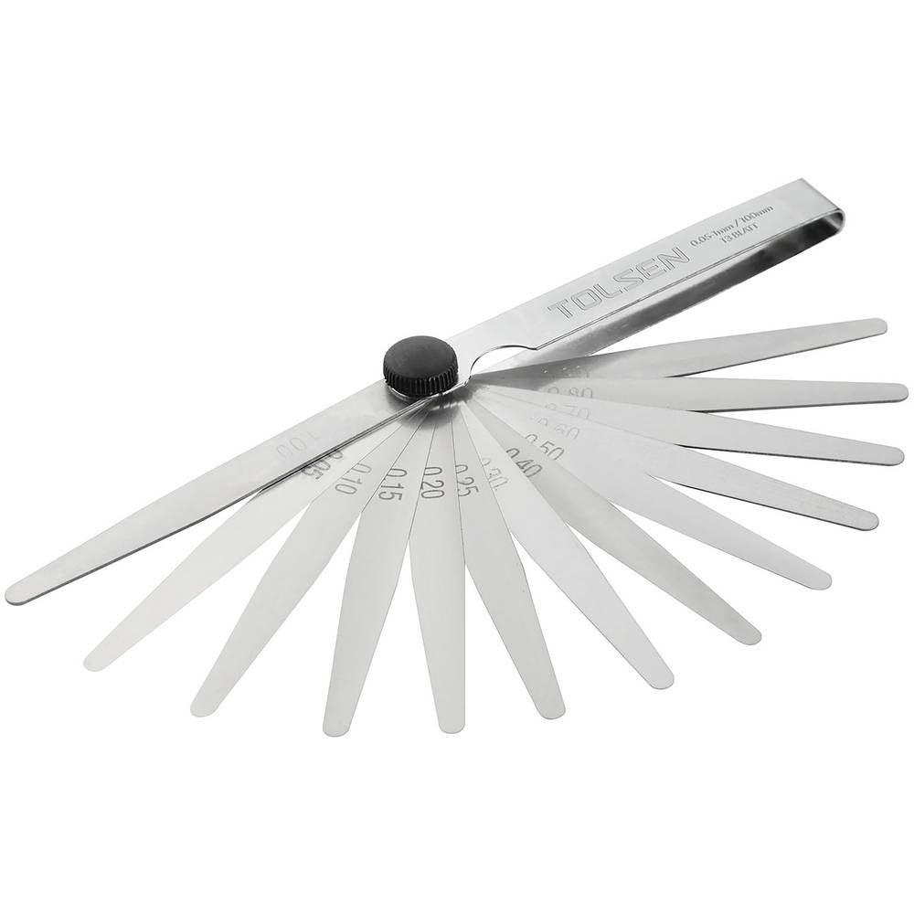 Galgas de 13 hojas de 0.05mm a 1.00mm de herramientas Tolsen