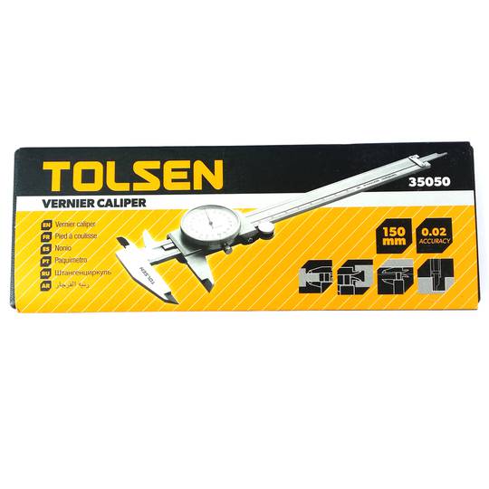 Caliper 150mm with analogue display tool Tolsen