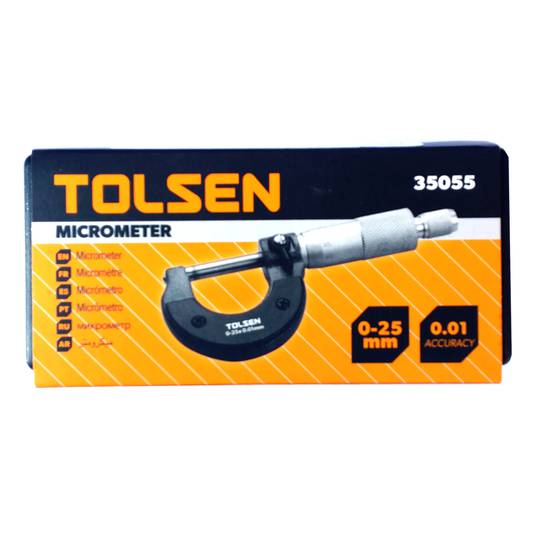 Micròmetre de 25mm analògic d'eines Tolsen