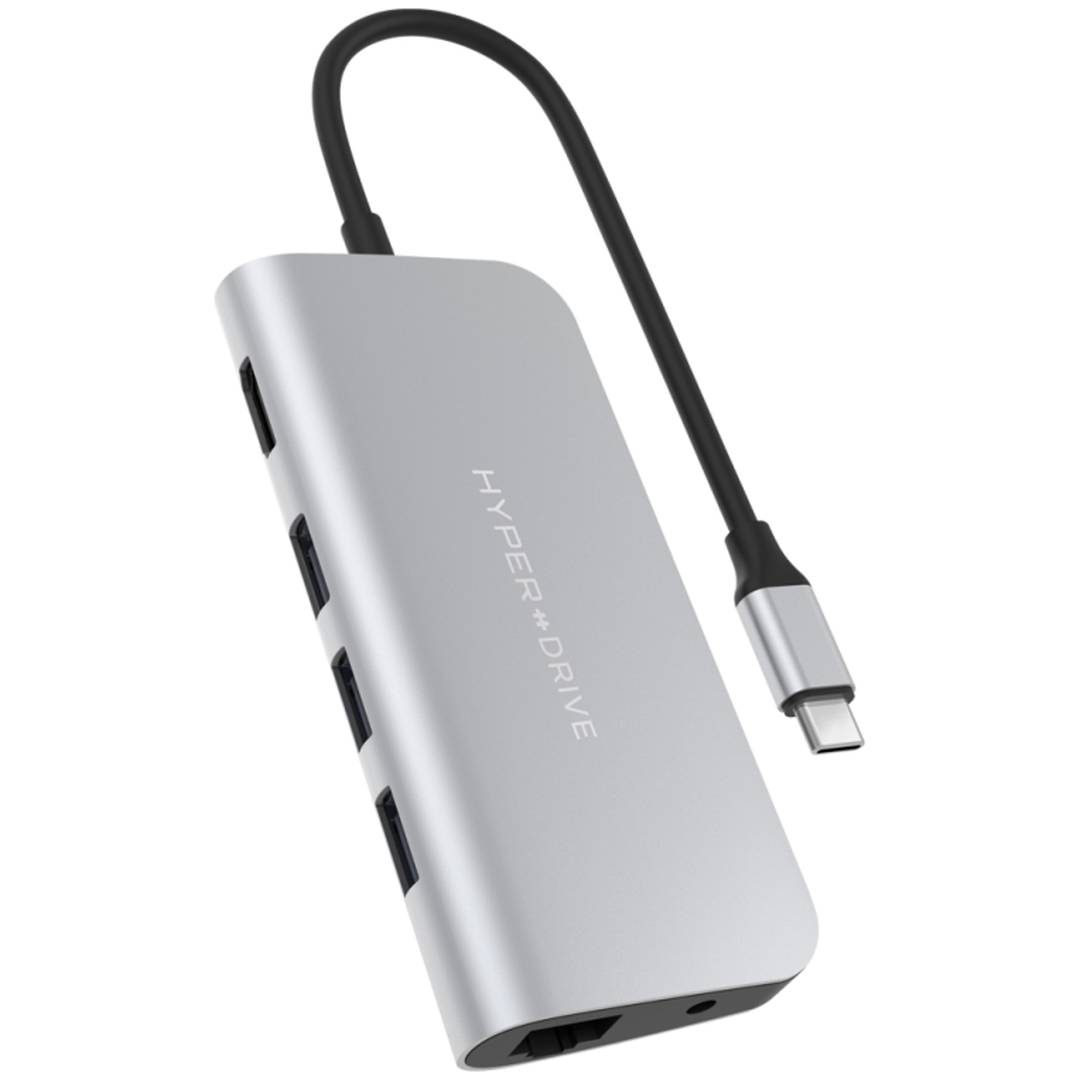 HyperDrive Power USB-C 9-Port Adapter Silver HD30F-SILVER