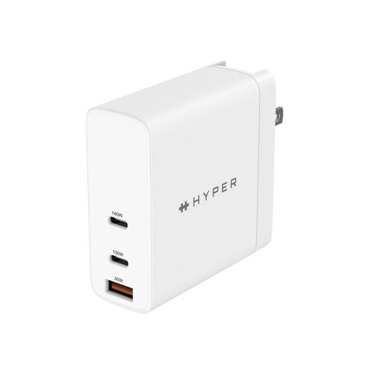 HyperJuice USB-C 140W Multi-Port Adapter Oplader Wit van Hyper HJG140WW