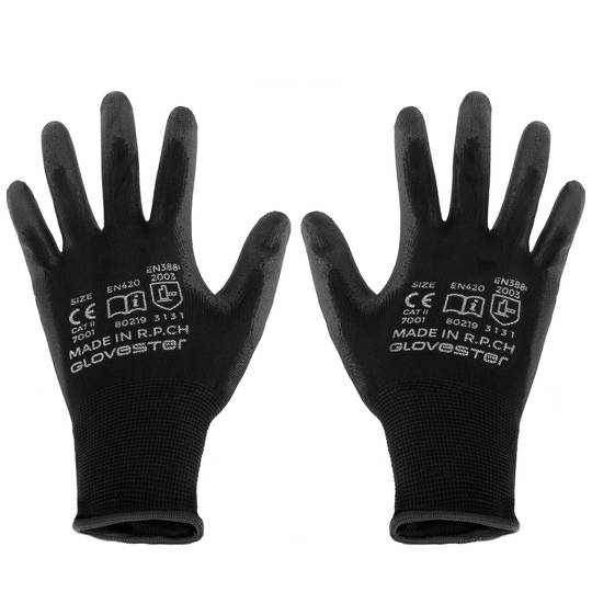 Guant de treball de fibres de polièster amb cobriment de poliuretà Talla XL