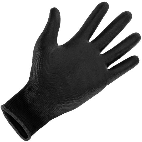 Guant de treball de fibres de polièster amb cobriment de poliuretà Talla XL