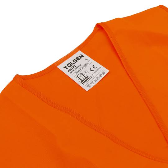 Reflektierende Sicherheitsweste Orange Größe L Werkzeug Tolsen