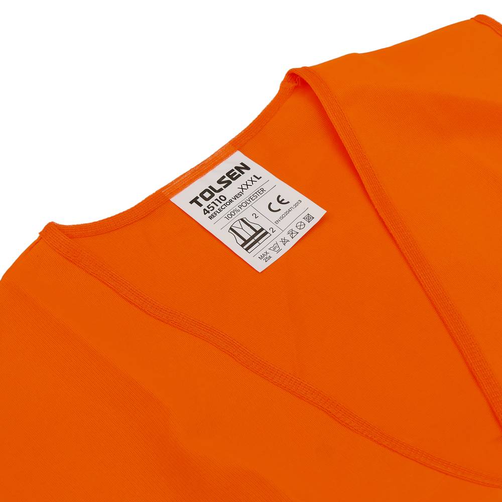 Chaleco reflectante naranja de seguridad talla XXXL de herramientas Tolsen