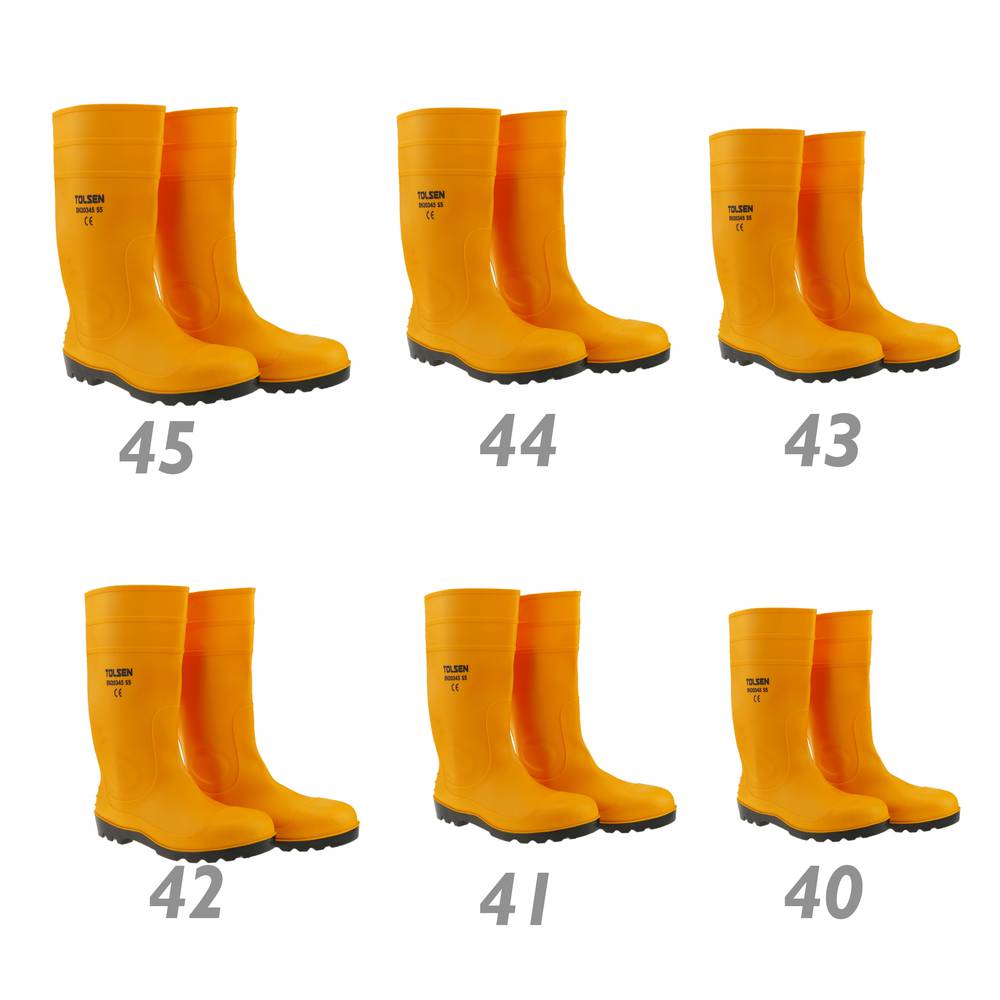 Botes de seguretat de PVC talla 44 impermeables d'eines Tolsen
