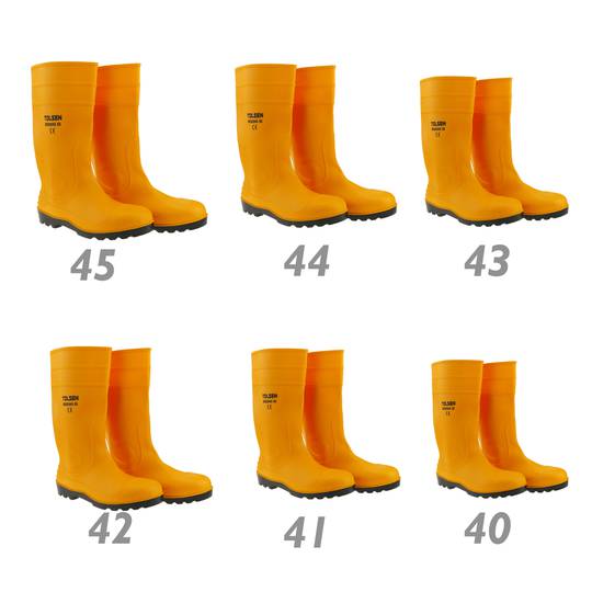 Botes de seguretat de PVC talla 44 impermeables d'eines Tolsen