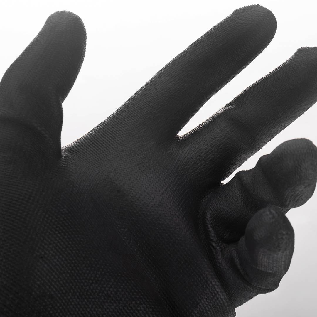 Reabastecimento de armazém em poliéster e luvas de trabalho com revestimento de poliuretano, tamanho M, compatíveis com telas sensíveis ao toque