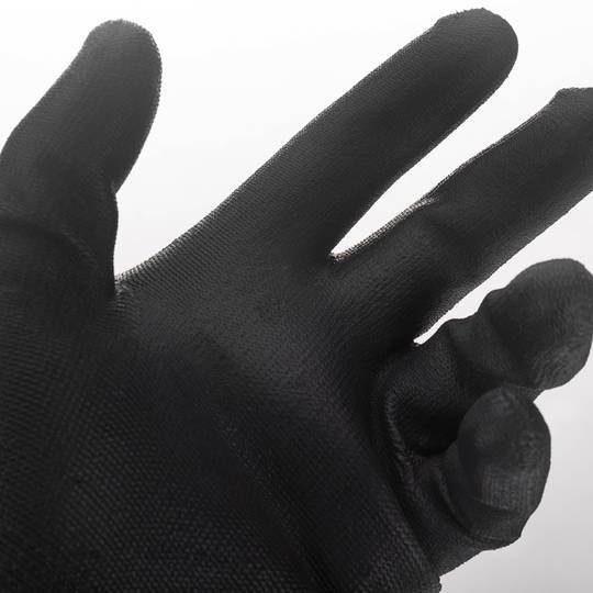 Reabastecimento de armazém em poliéster e luvas de trabalho com revestimento de poliuretano, tamanho M, compatíveis com telas sensíveis ao toque