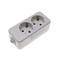 Base de 2 enchufes schuko 16A 230V 3680W TT 54 x 118 x 42 mm
