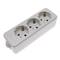 Socle avec 3 prises Schuko 16A 250V 3680W TT 54x162x42mm