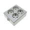Basis 4 Schuko-Stecker 16A 250V 3680W TT 98x112x42 mm