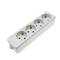 Base de dados de 4 tomada Schuko 16A 250V 3680W TT 54 x 206 x 42 mm
