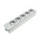 Base de dados de 5 tomada Schuko 16A 250V 3680W TT 54 x 250 x 42 mm