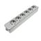 Base de 6 enchufe schuko 16A 250V 3680W TT  54 x 294 x 42 mm