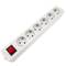 Base de 6 endoll schuko 16A 250V 3680W TT 54 x 320 x 42 mm amb interruptor