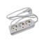 Ciabatta 3 schuko 16A 230V bianca con cavo da 3m