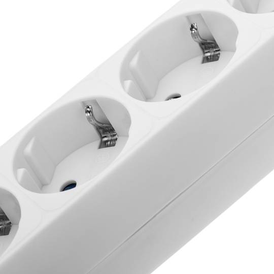 Steckdosenleiste 6 Schuko 16A 230V weiß mit 3m Kabel