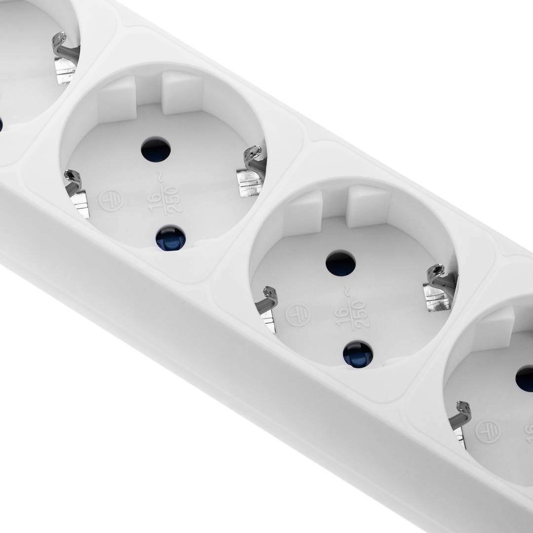 BeMatik - Multiplicateur d'adaptateur triple prise schuko blanc