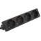 Stopcontact 4 schuko 16A 250V zwart met 1,5 m kabel
