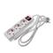 Regleta de enchufes 3 schuko 16A 230V blanca con interruptor y cable de 1.5m