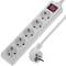 Barrette d'alimentation 4 schuko 16A 230V blanc avec interrupteur et câble de 3m