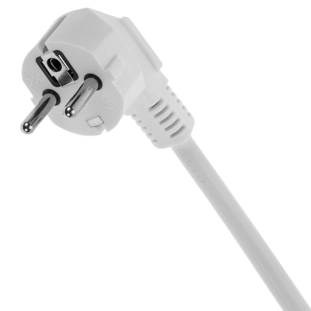 Ciabatta elettrica 5 schuko 16A 230V bianca con interruttore e cavo 3m