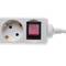 Power strip 6 Schuko 16A 230V branco com interruptor e cabo de 3m
