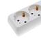 Power strip 6 Schuko 16A 230V branco com interruptor e cabo de 3m