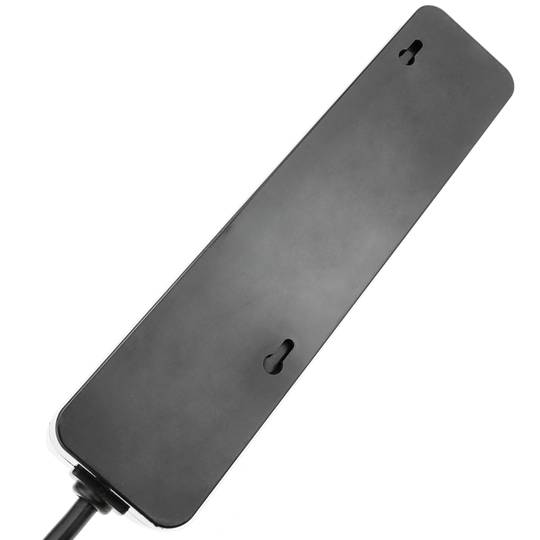 Wtyczka 4 schuko 16A 230V czarna z przełącznikiem i kablem 1,5 m
