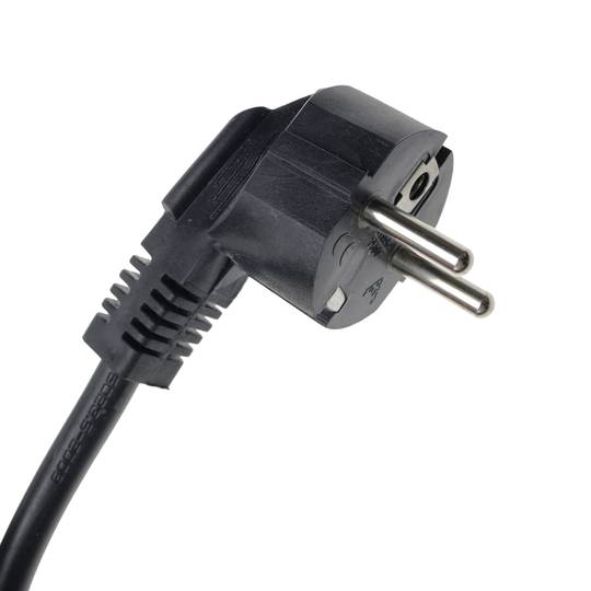 Regleta d'endolls 3 schuko 16A 230V negra amb interruptor i cable de 3m